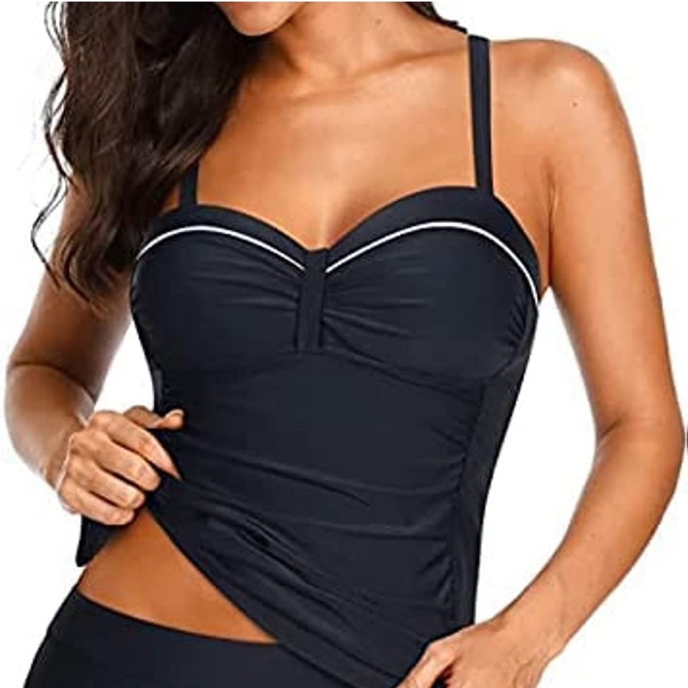 NWT Yonique Tankini Push Up Swim Top